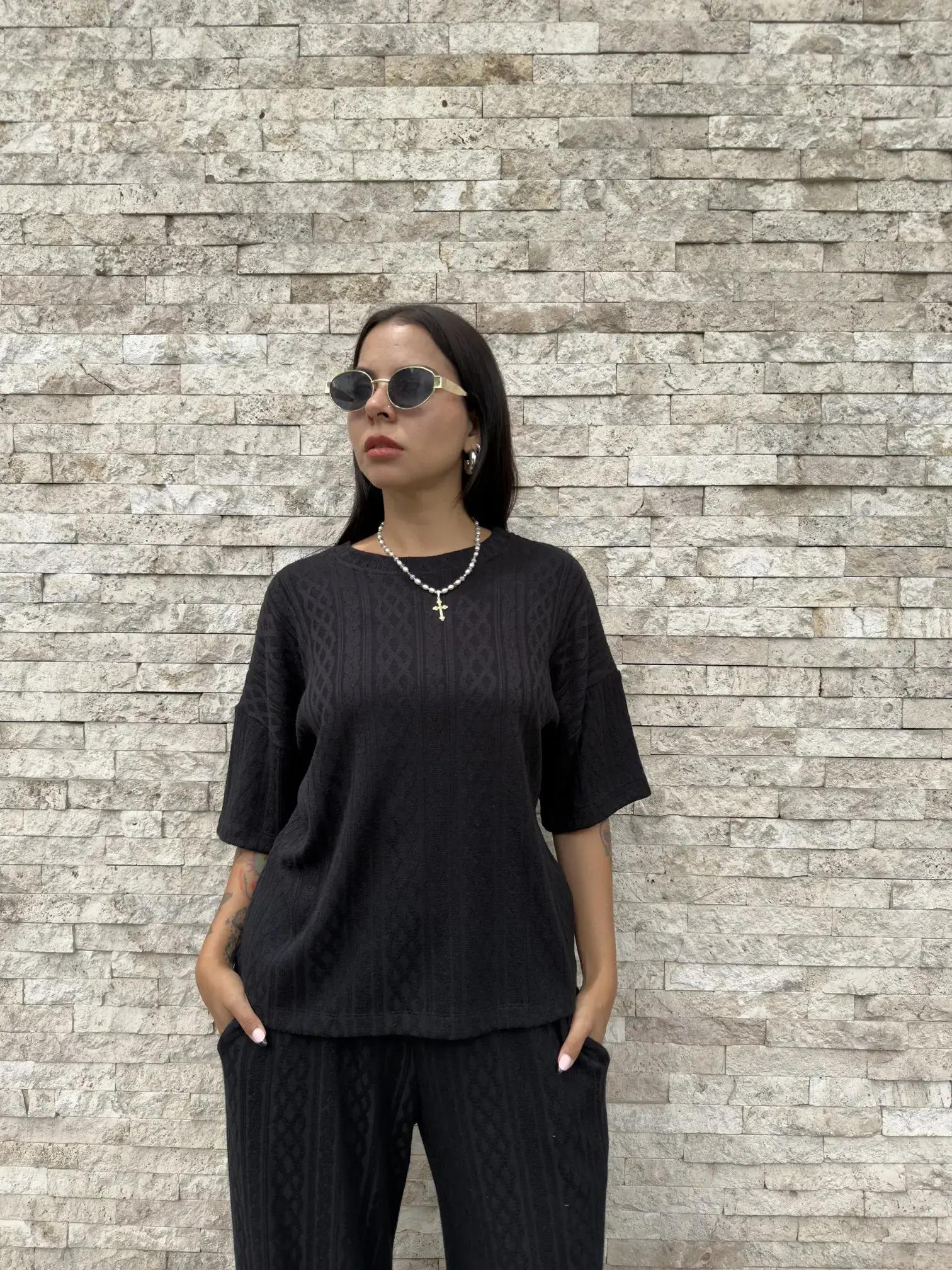 Conjunto polo oversize (Negro) - image 1