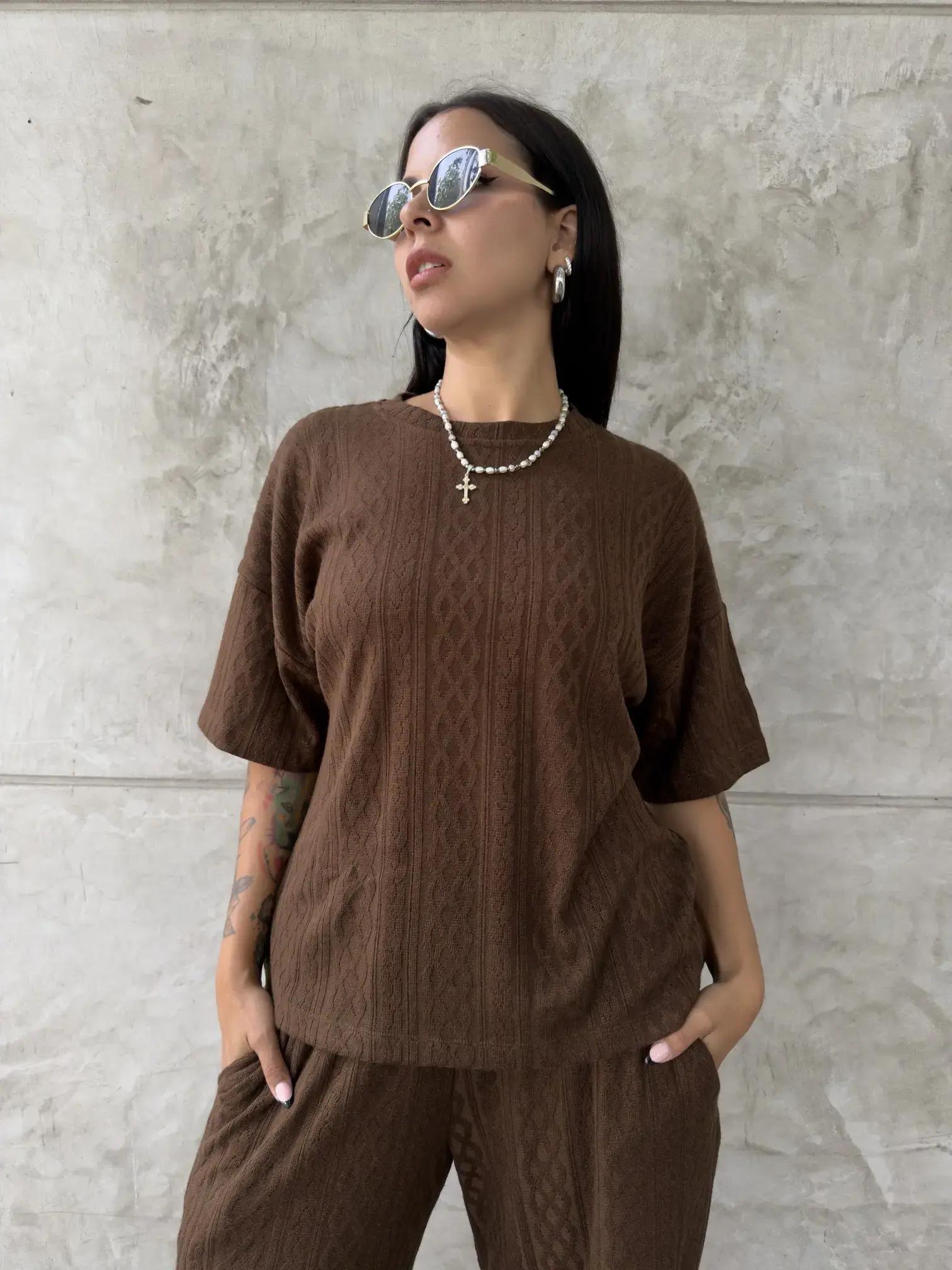 Conjunto polo oversize (Marrón) - image 1