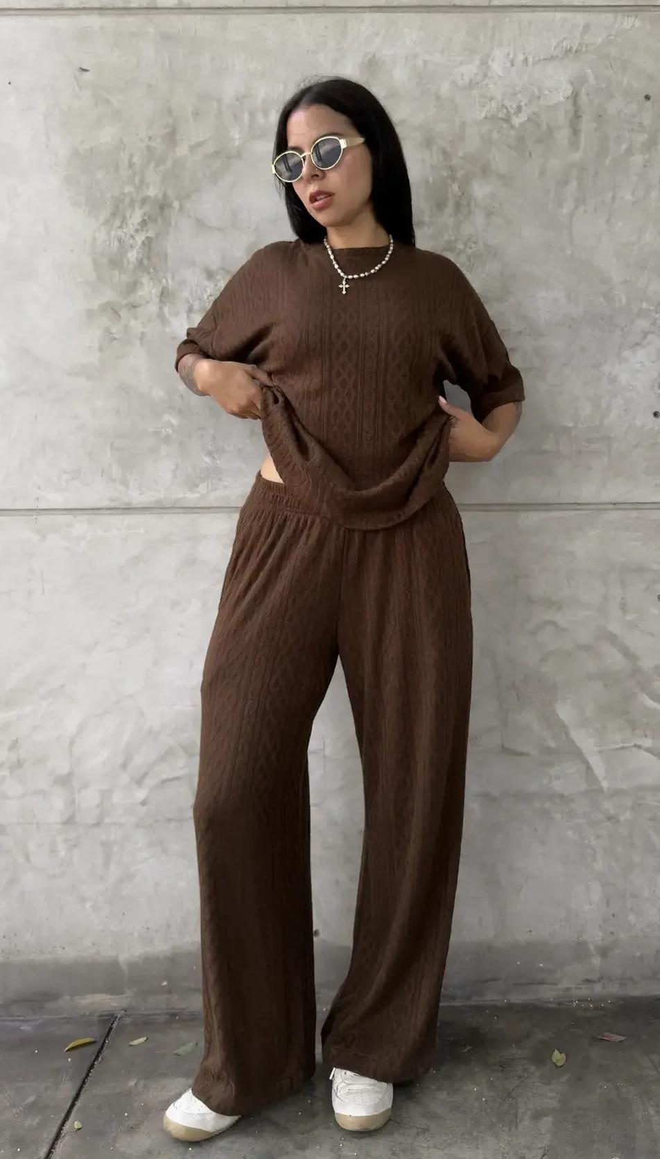 Conjunto polo oversize (Marrón) - image 3